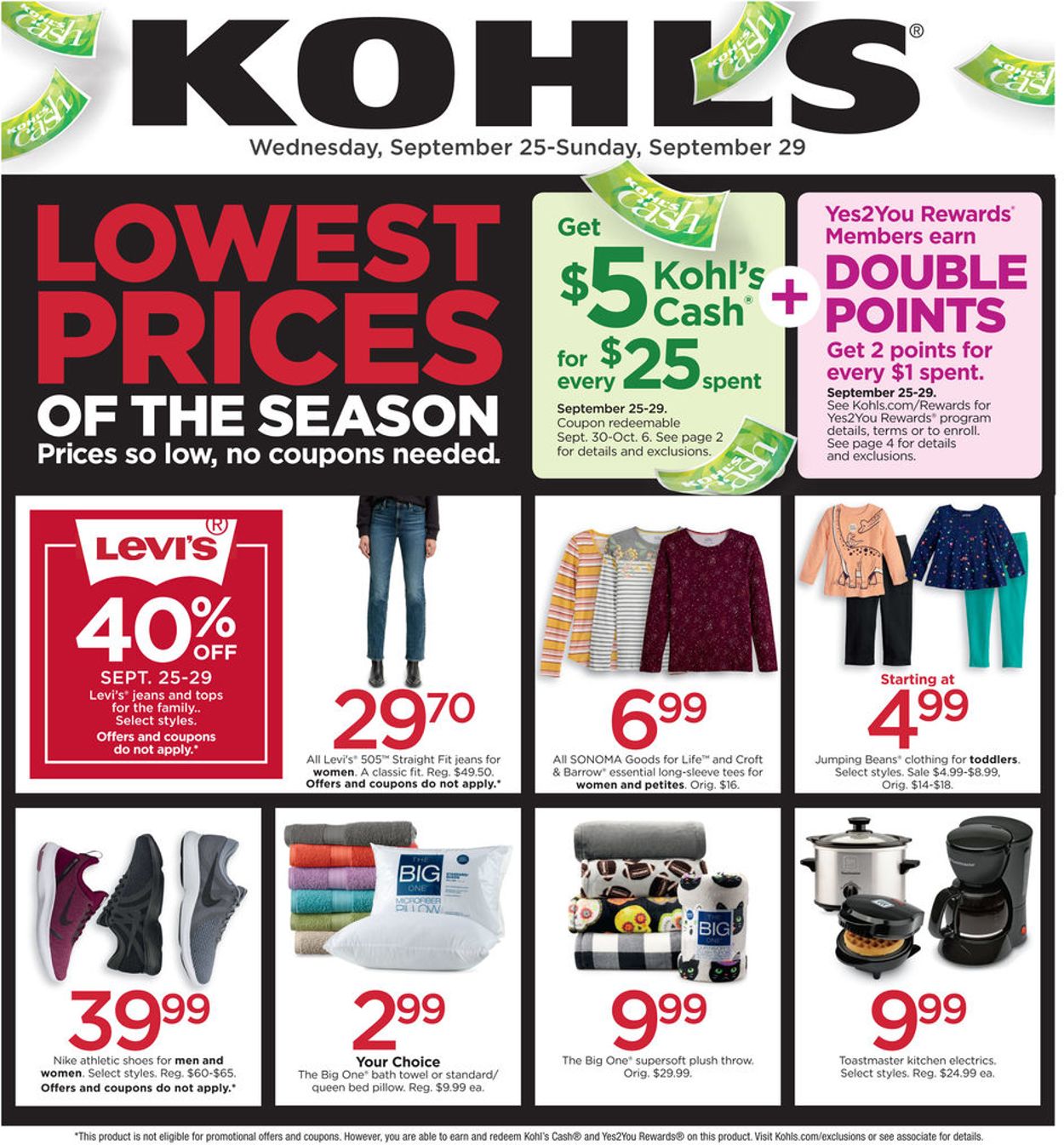 Kohl's Ad from 09/25/2019