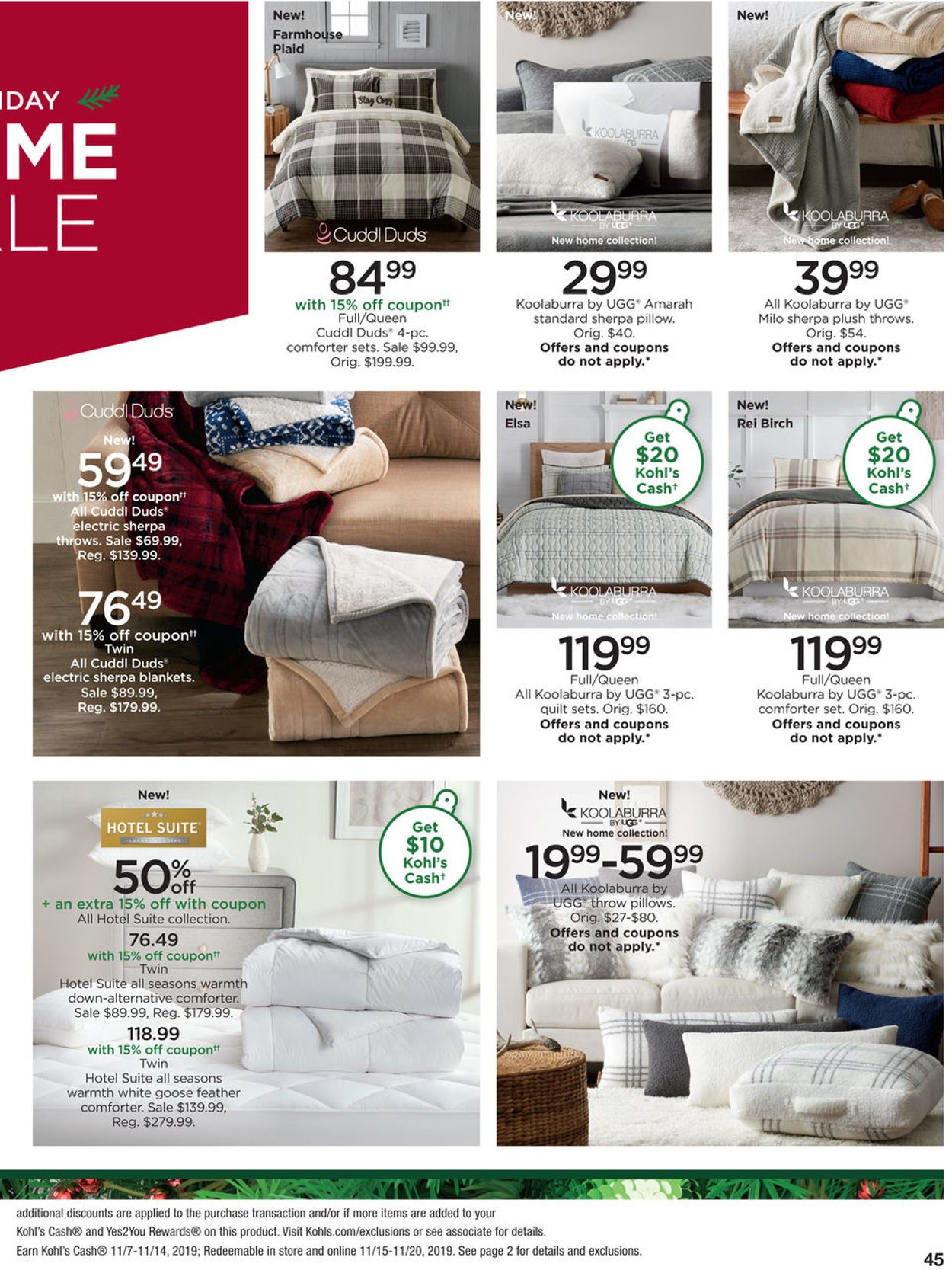 Kohl's Ad from 11/07/2019