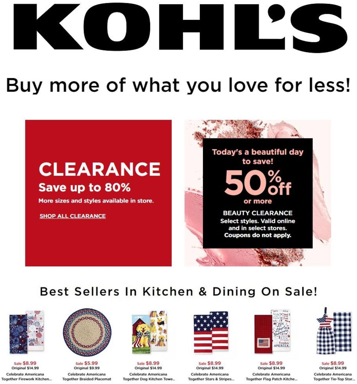 Kohl's Ad from 05/25/2021