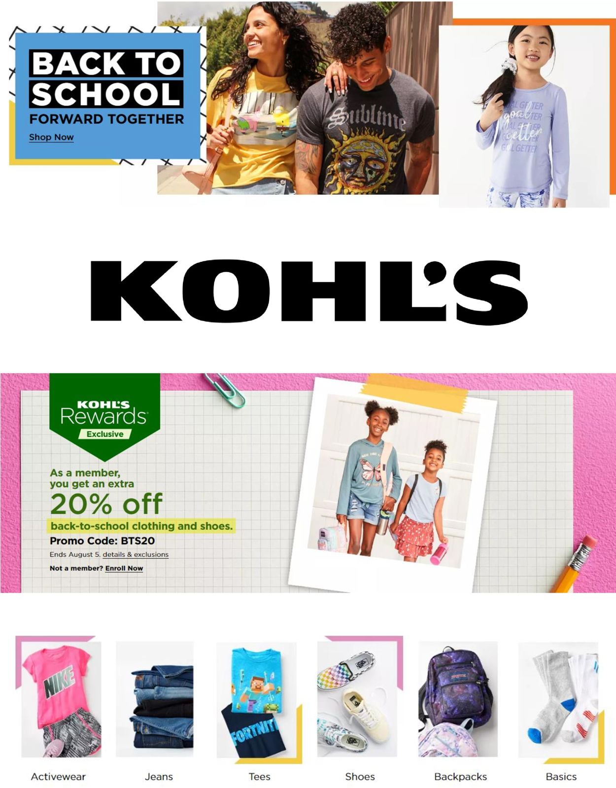 Kohl's Ad from 08/06/2021