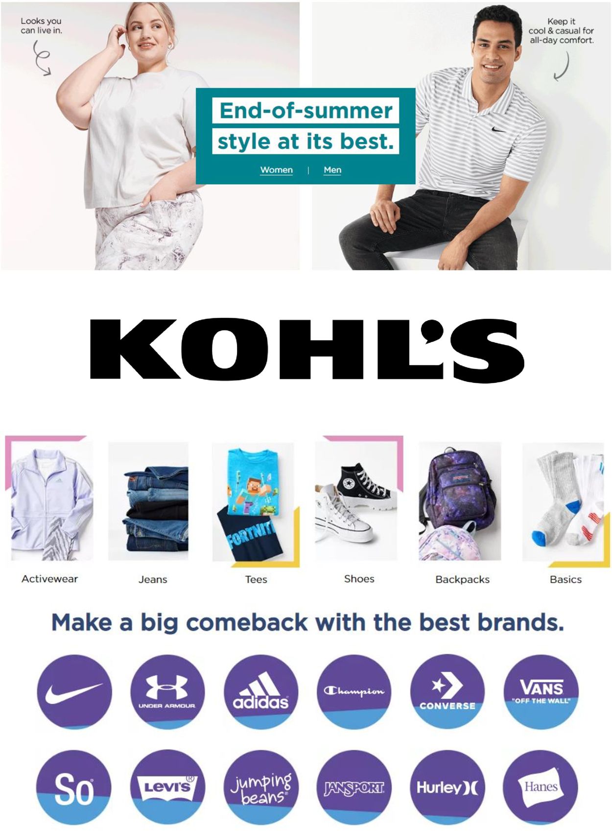 Kohl's Ad from 08/13/2021