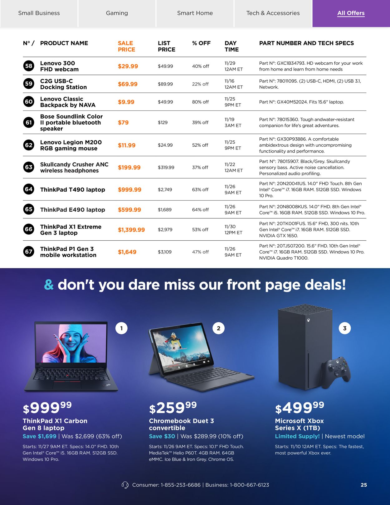 Lenovo Ad from 11/16/2020