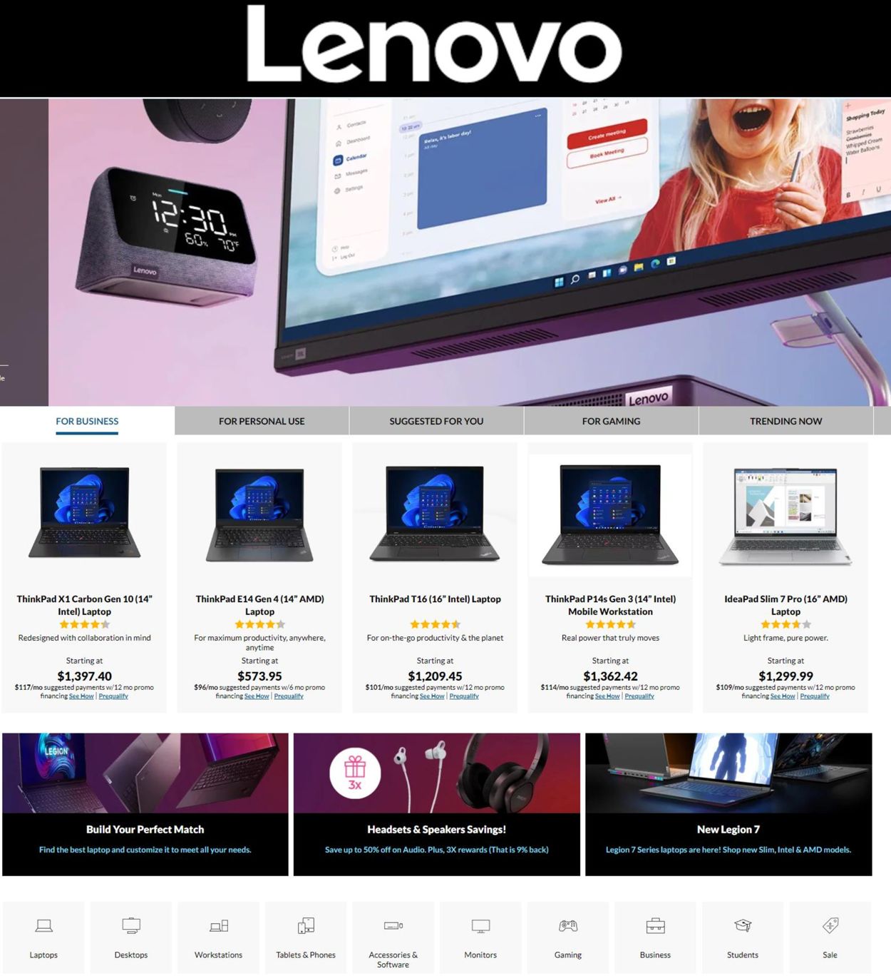 Lenovo Ad from 09/21/2022