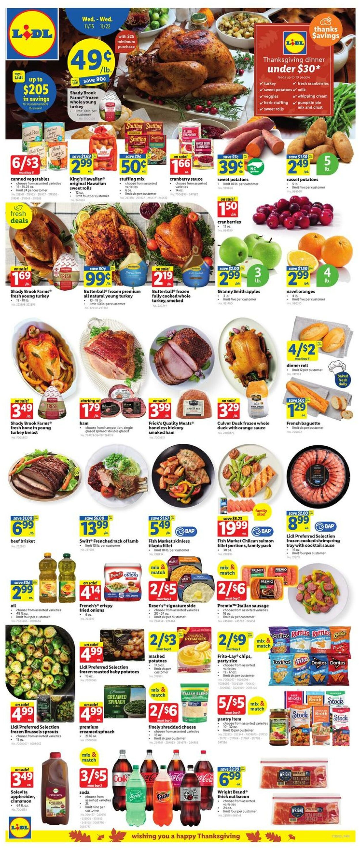 Lidl Ad from 11/15/2023