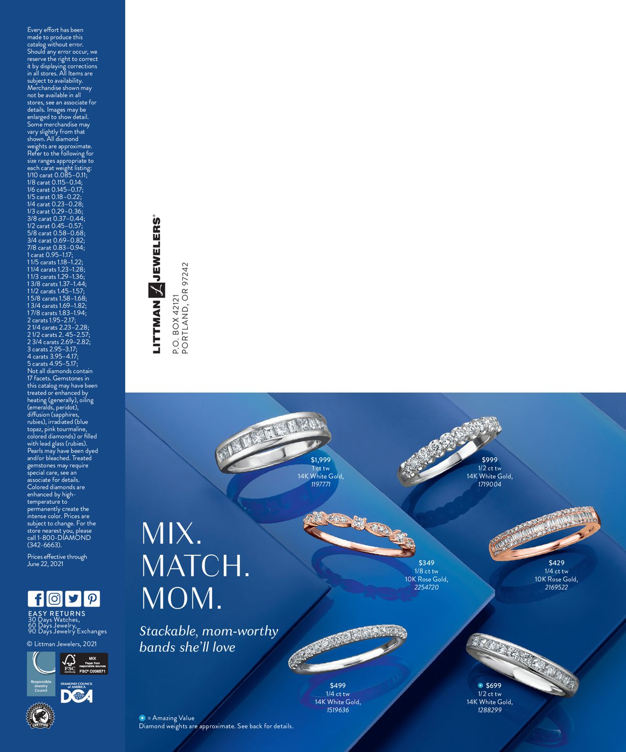 Littman Jewelers Ad from 04/07/2021