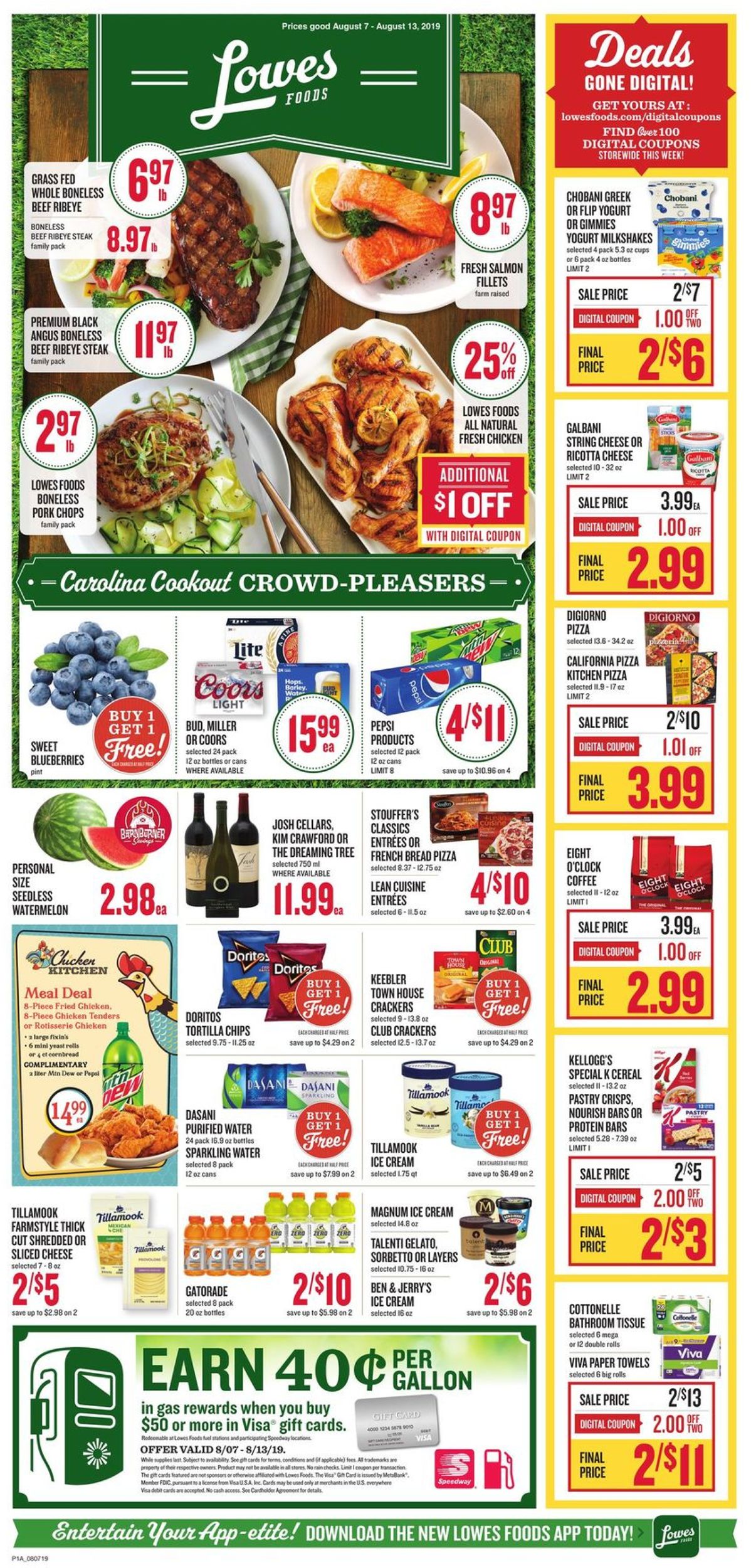 Lowes Foods Ad from 08/07/2019