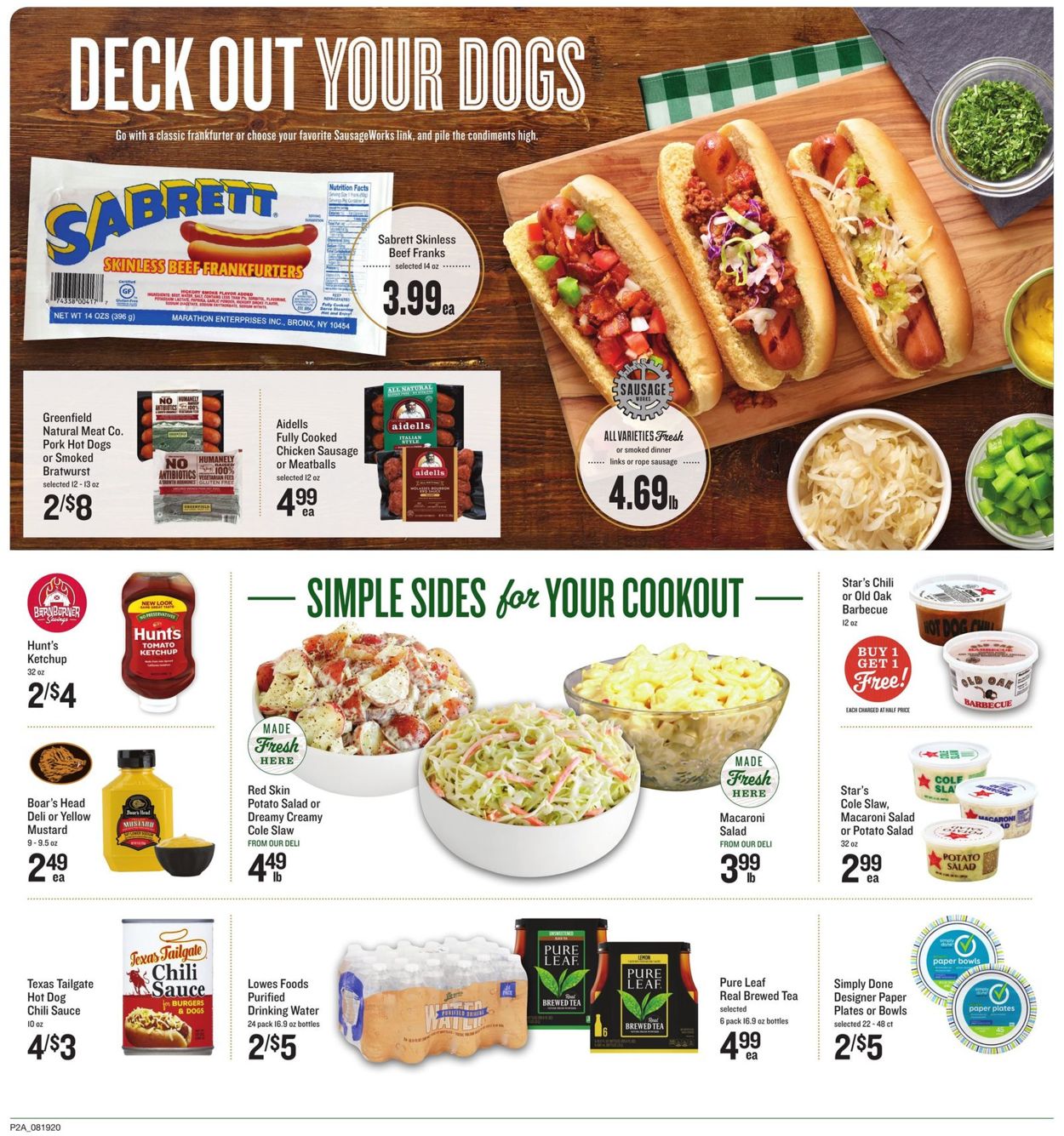 Lowes Foods Ad from 08/19/2020