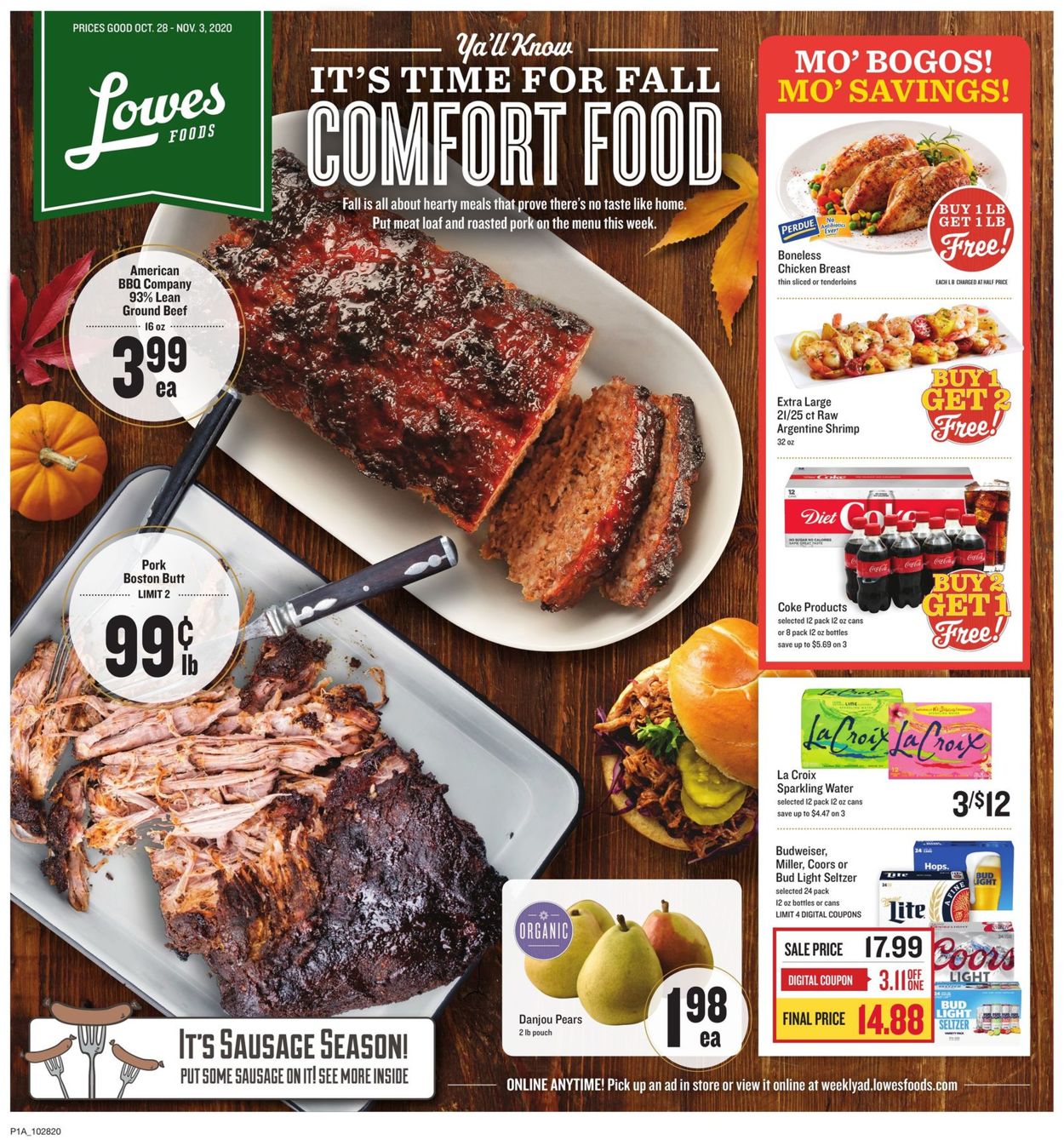 Lowes Foods Ad from 10/28/2020