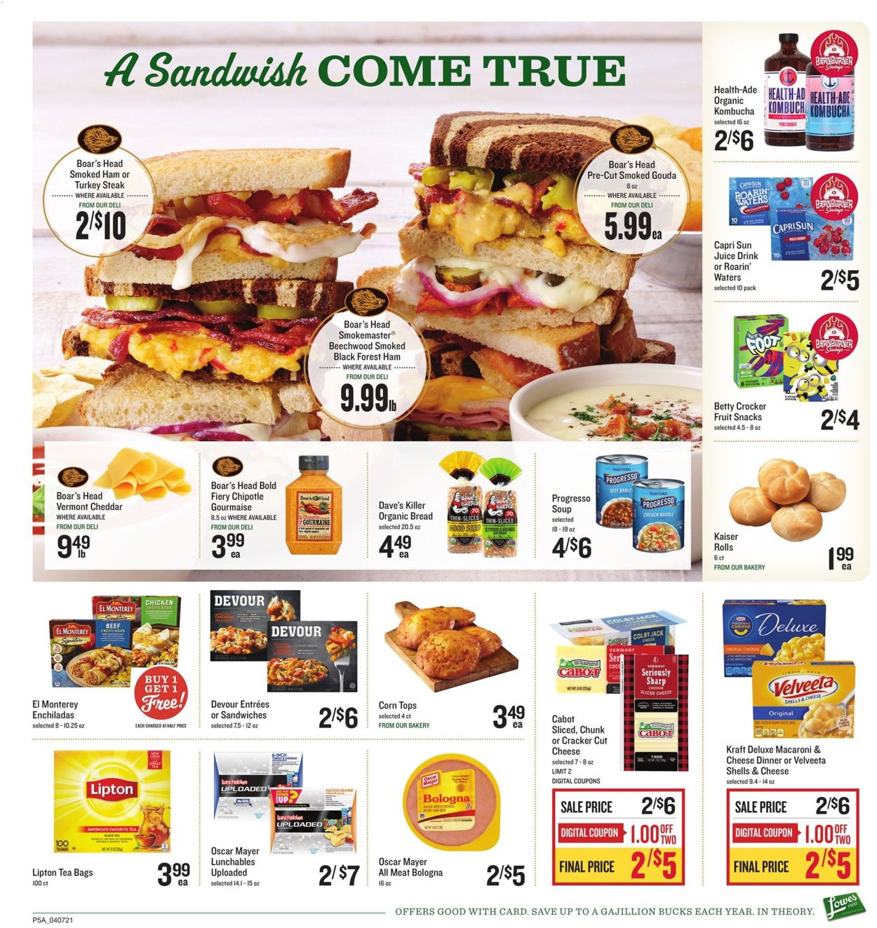 Lowes Foods Ad from 04/07/2021