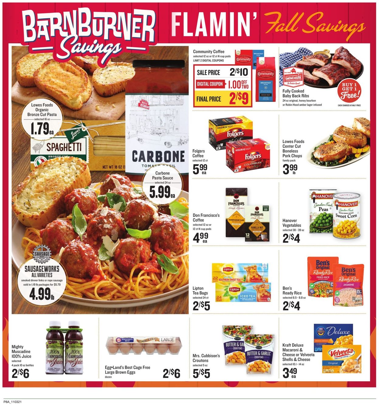 Lowes Foods Ad from 11/03/2021