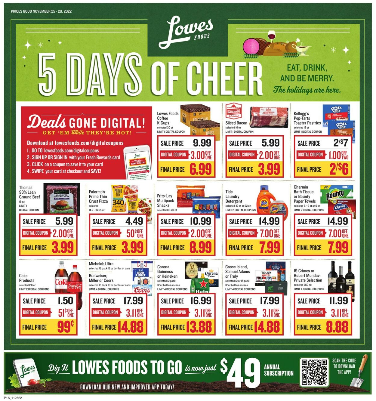 Lowes Foods Ad from 11/25/2022