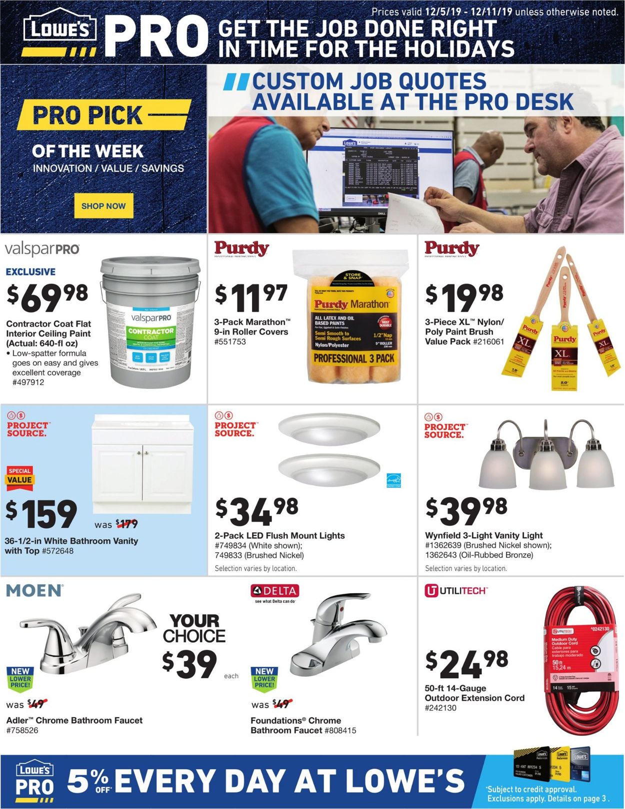 Lowe's Ad from 12/05/2019
