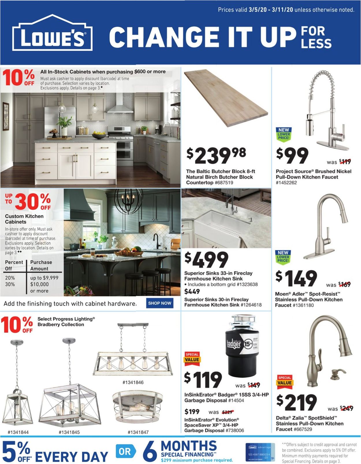 Lowe's Ad from 03/05/2020
