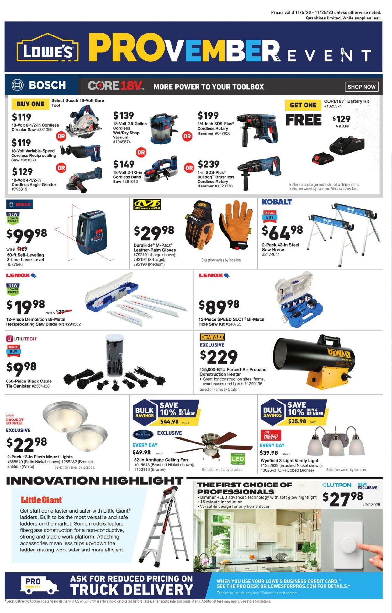 Lowe's Ad from 11/05/2020