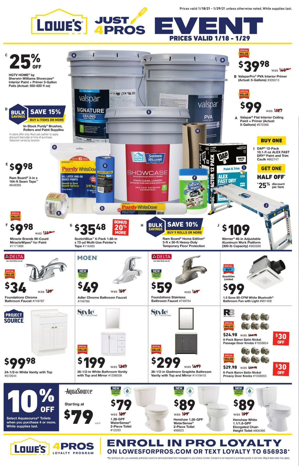Lowe's Ad from 01/18/2021