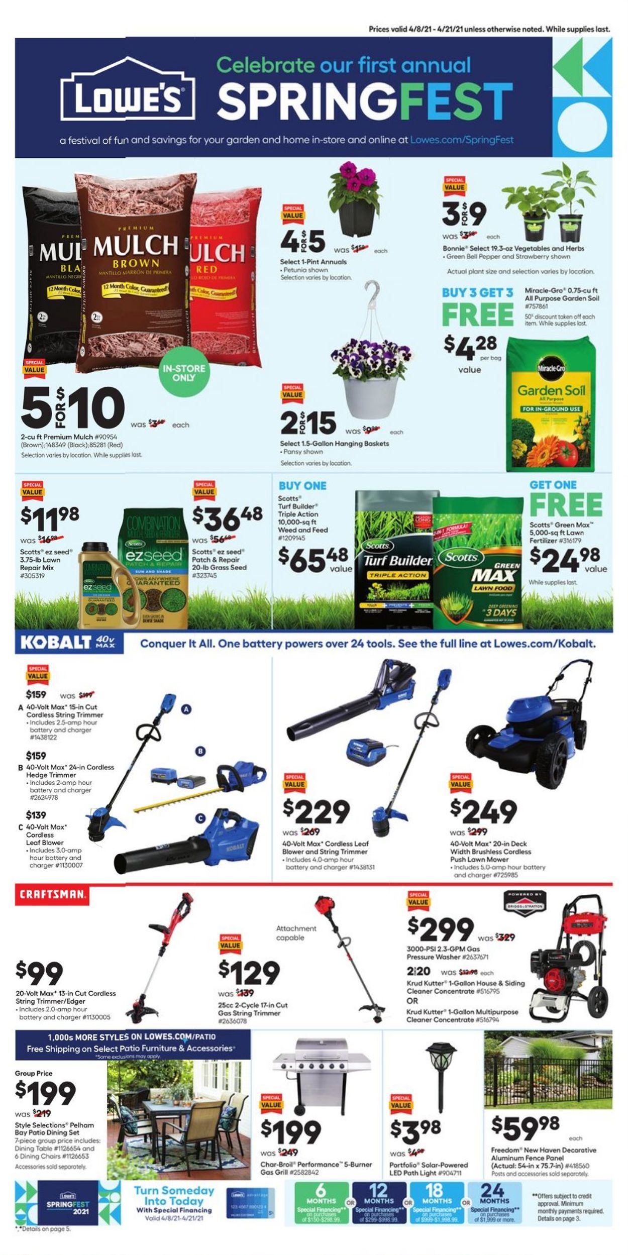 Lowe's Ad from 04/08/2021