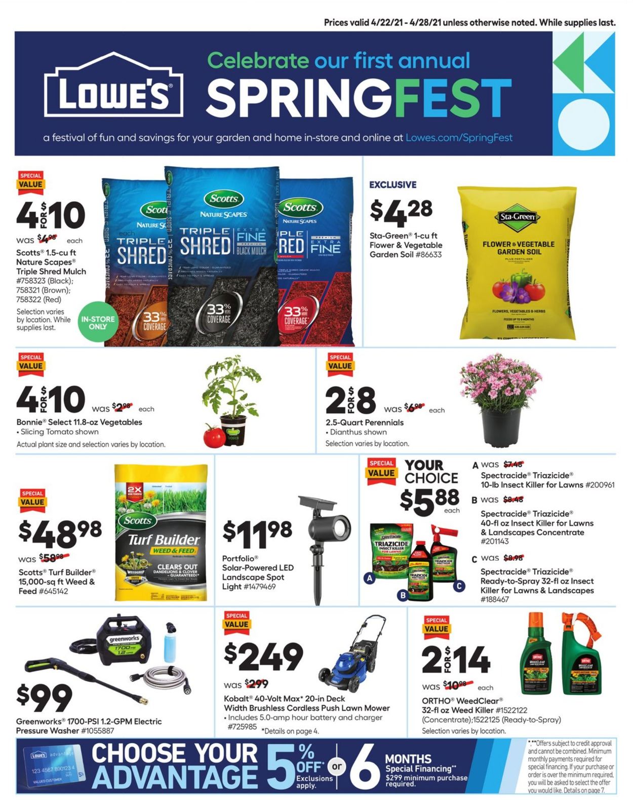 Lowe's Ad from 04/22/2021