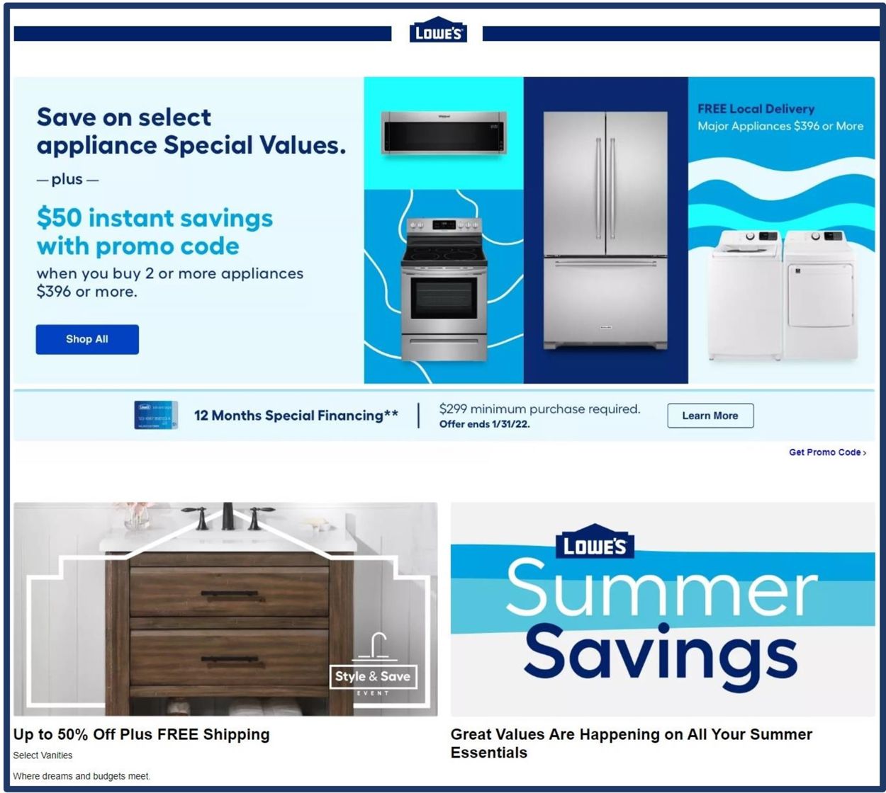 Lowe's Ad from 07/24/2021