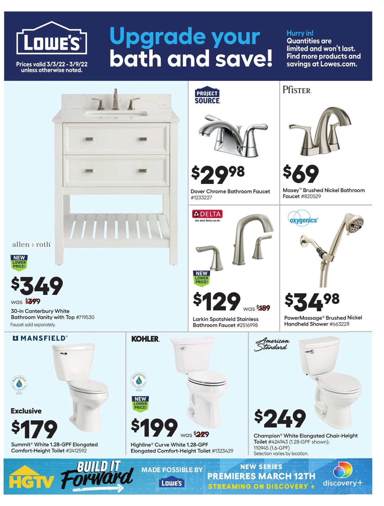 Lowe's Ad from 03/03/2022