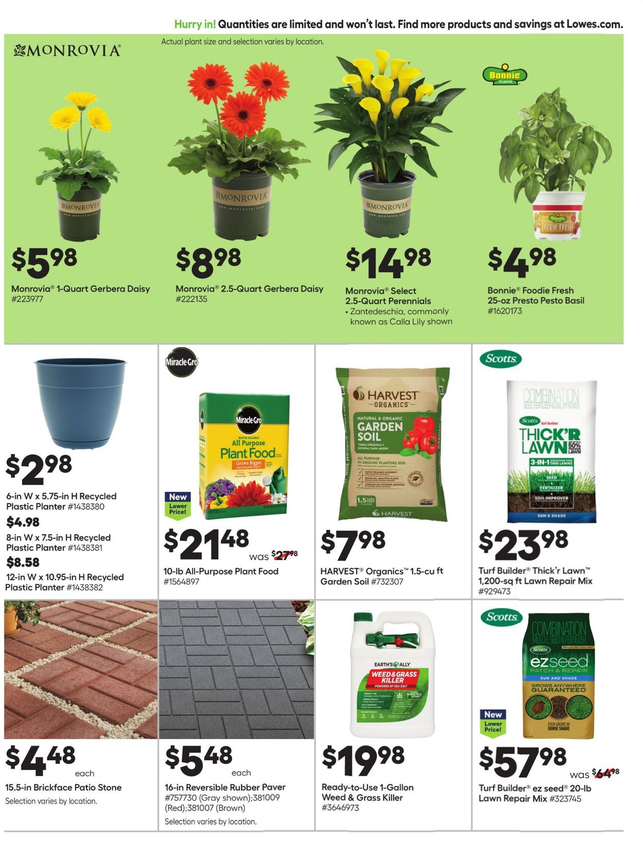 Lowe's Ad from 04/21/2022