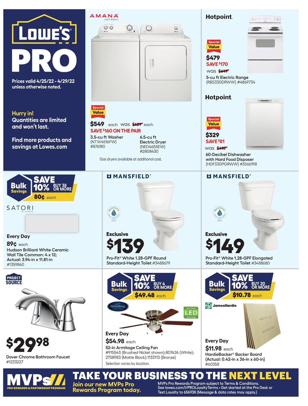 Lowe's Ad from 04/25/2022