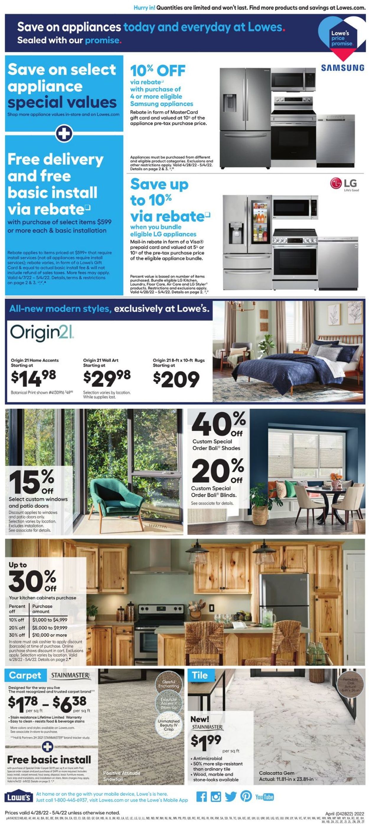 Lowe's Ad from 04/28/2022