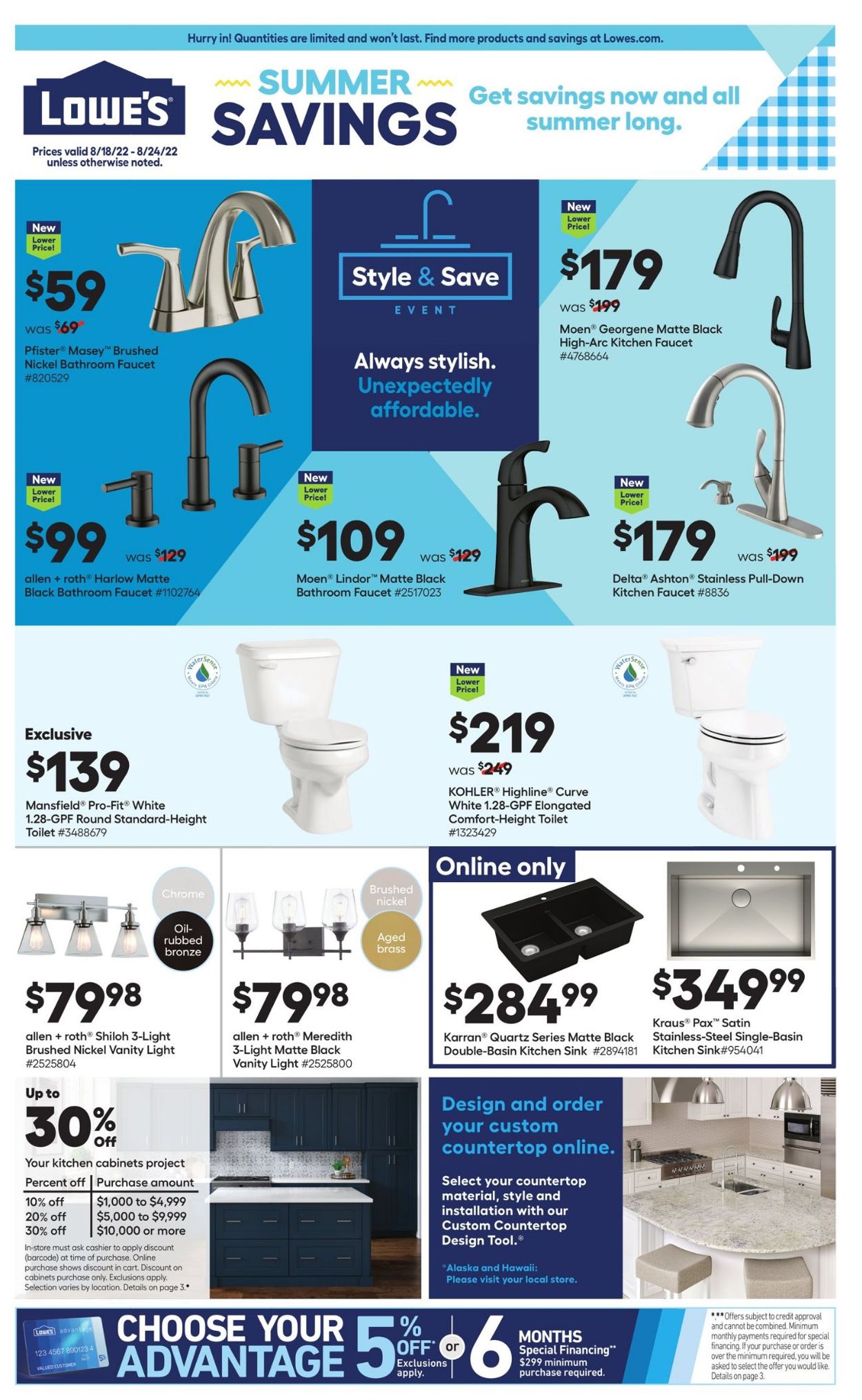 Lowe's Ad from 08/18/2022