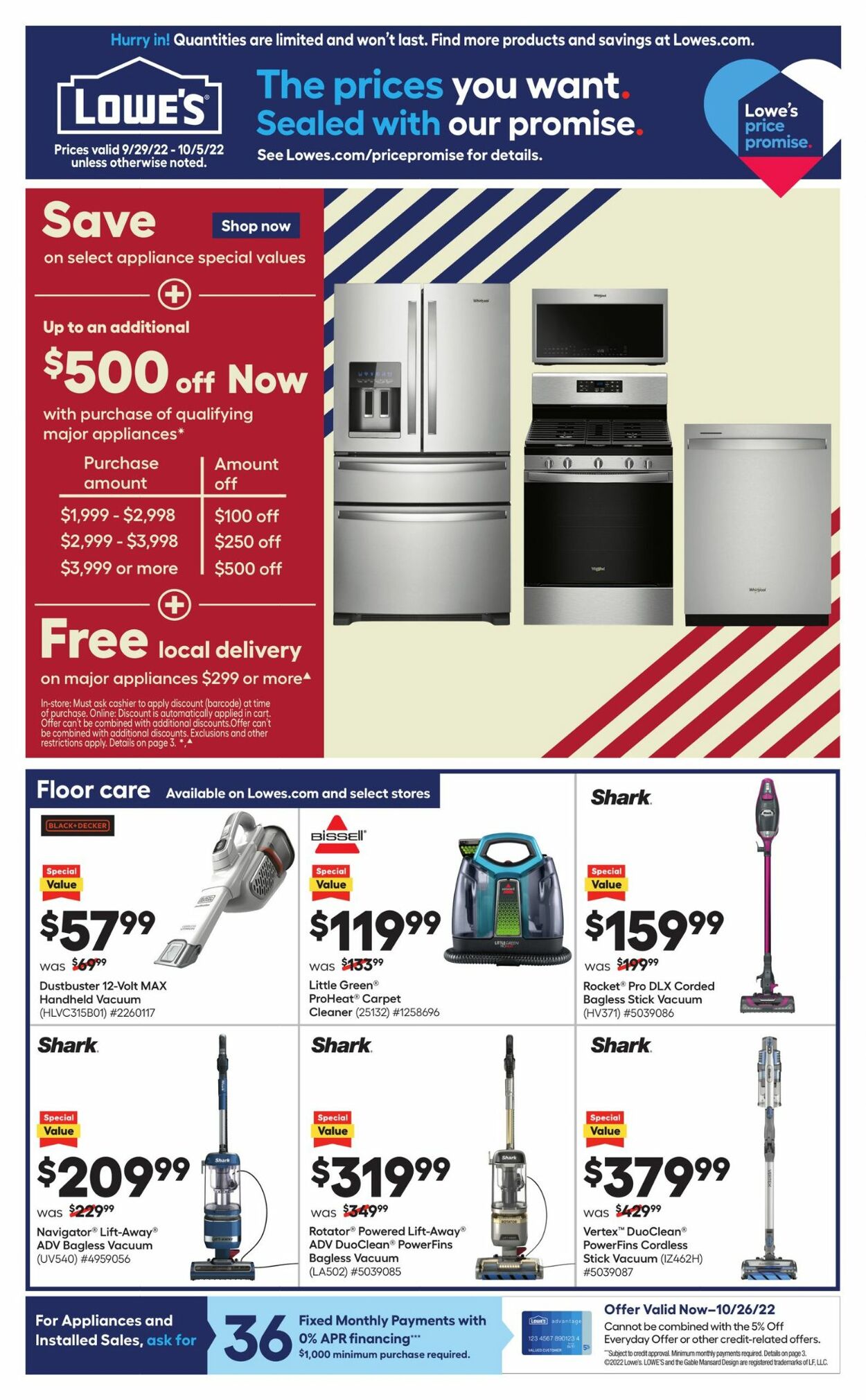 Lowe's Ad from 09/29/2022