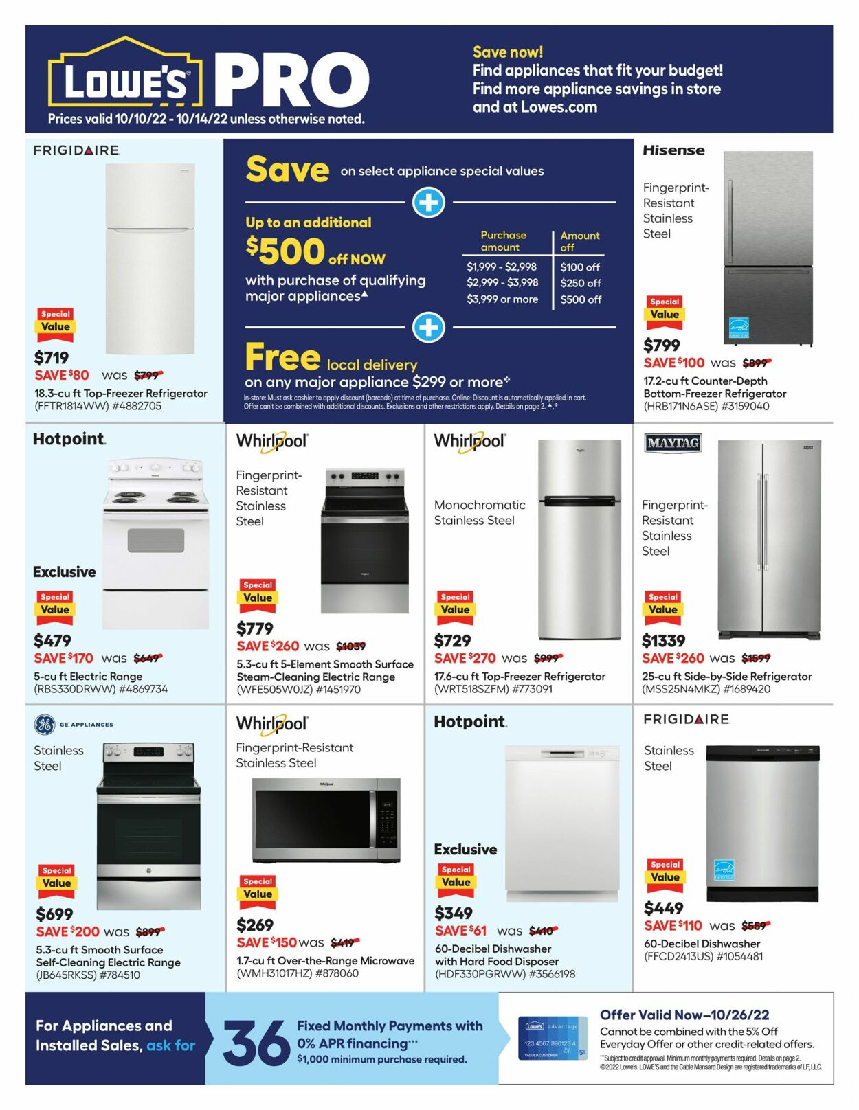 Lowe's Ad from 10/10/2022