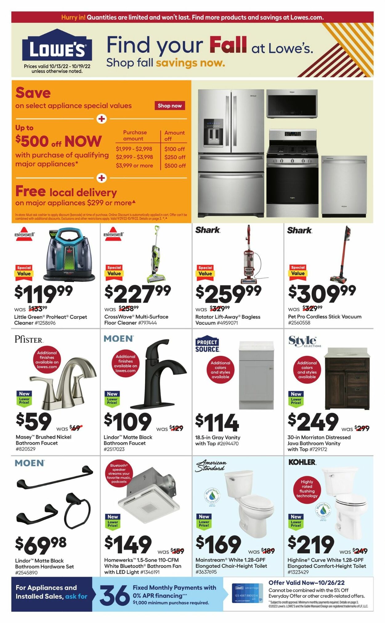 Lowe's Ad from 10/12/2022