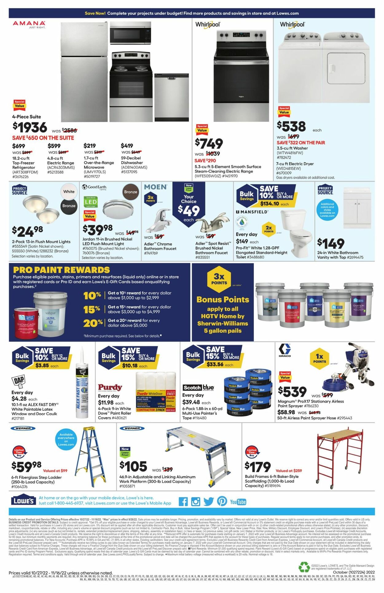 Lowe's Ad from 10/27/2022