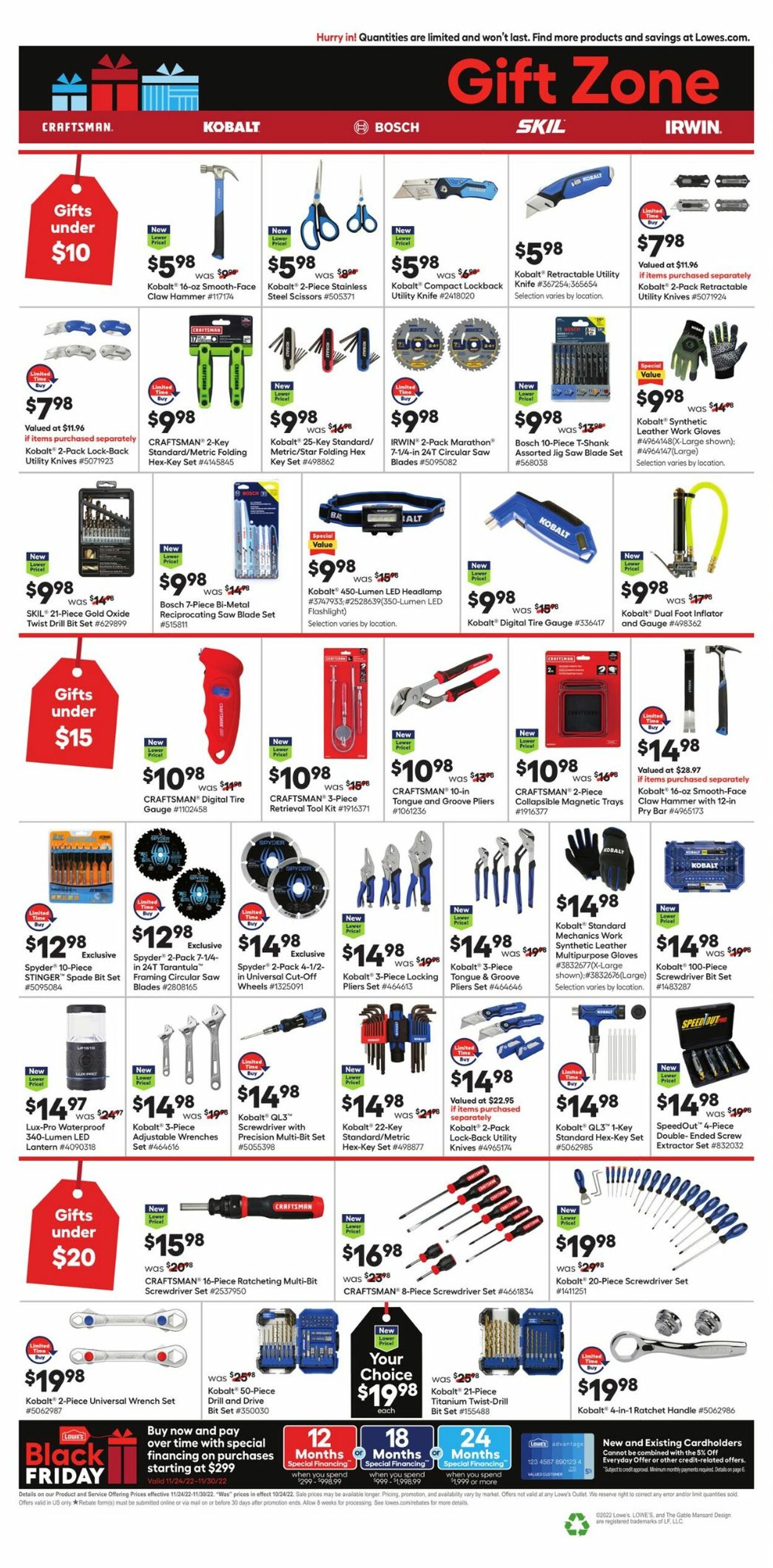 Lowe's Ad from 11/24/2022