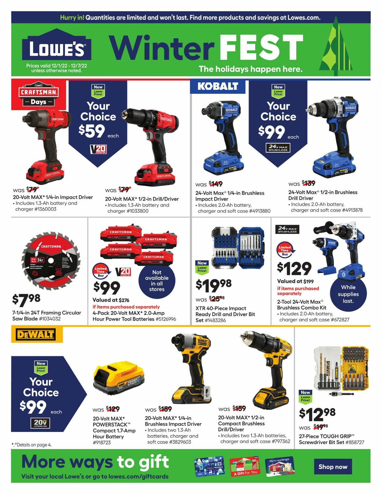 Lowe's Ad from 12/01/2022