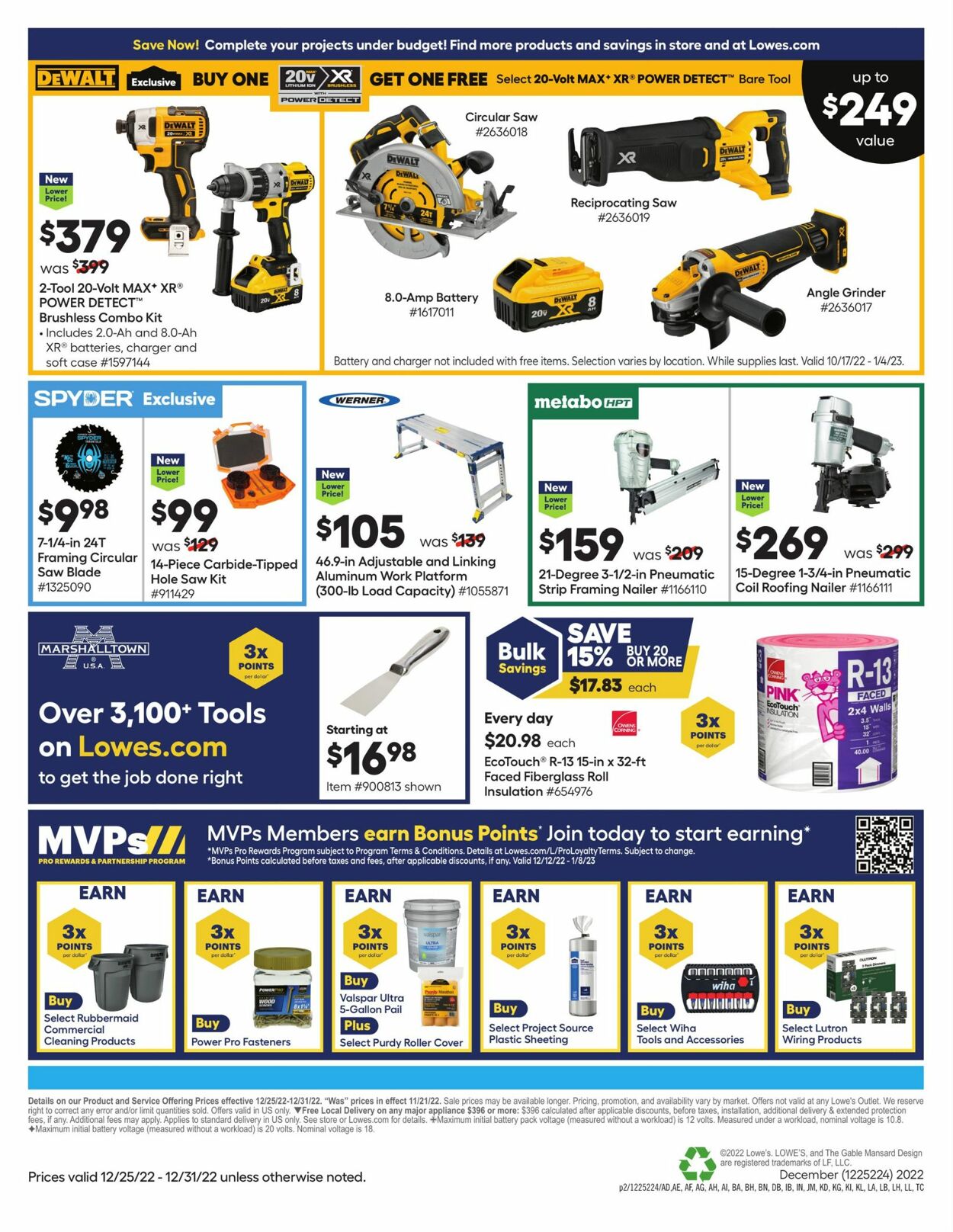 Lowe's Ad from 12/25/2022