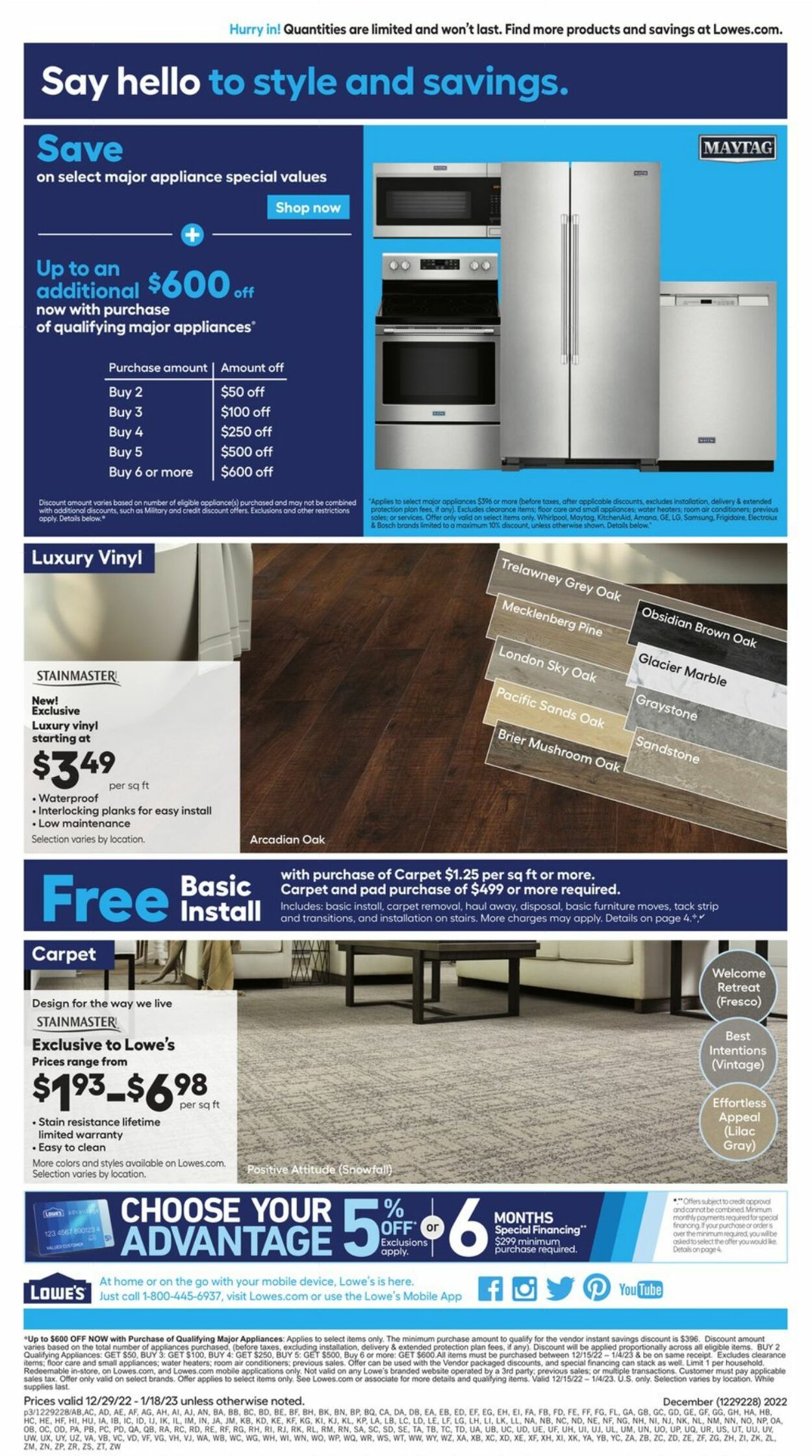 Lowe's Ad from 12/29/2022