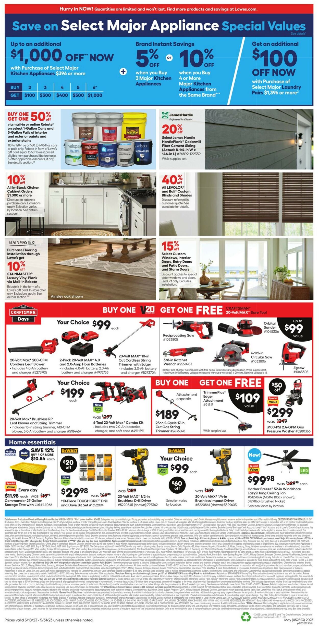 Lowe's Ad from 05/18/2023