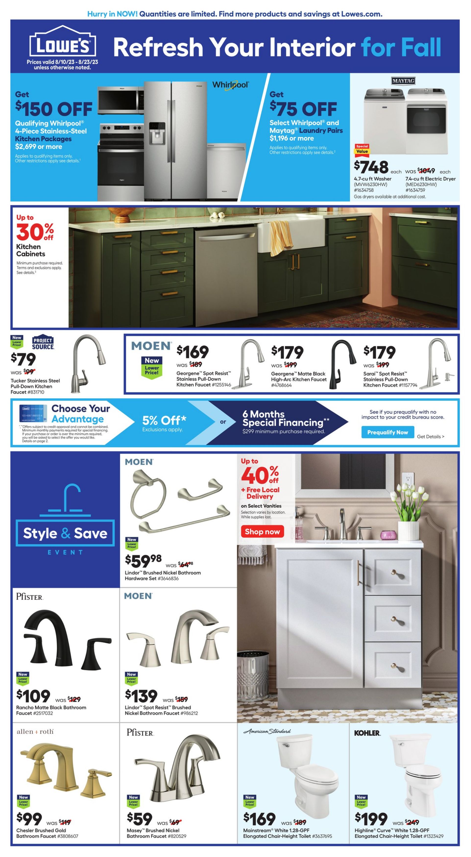 Lowe's Ad from 08/10/2023