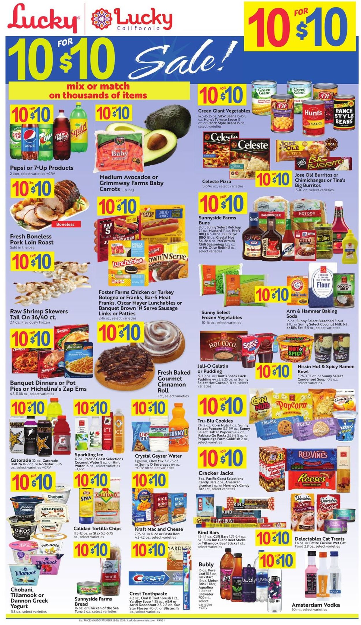 Lucky Supermarkets Ad from 09/23/2020
