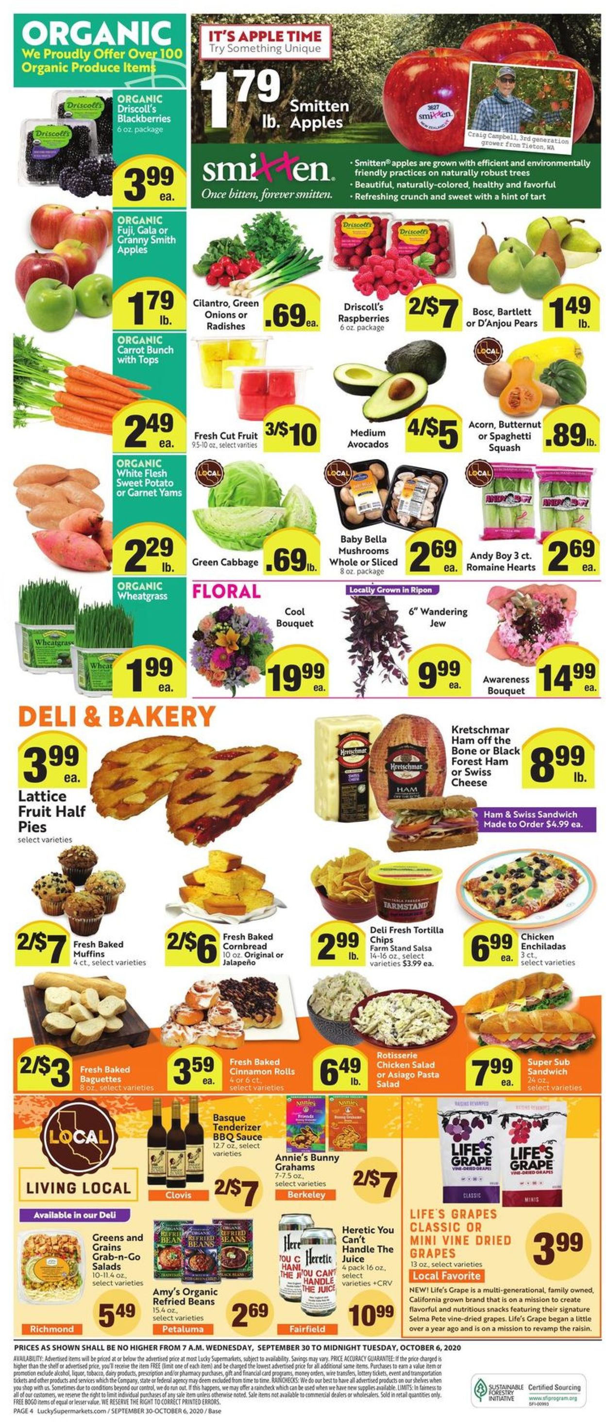 Lucky Supermarkets Ad from 09/30/2020