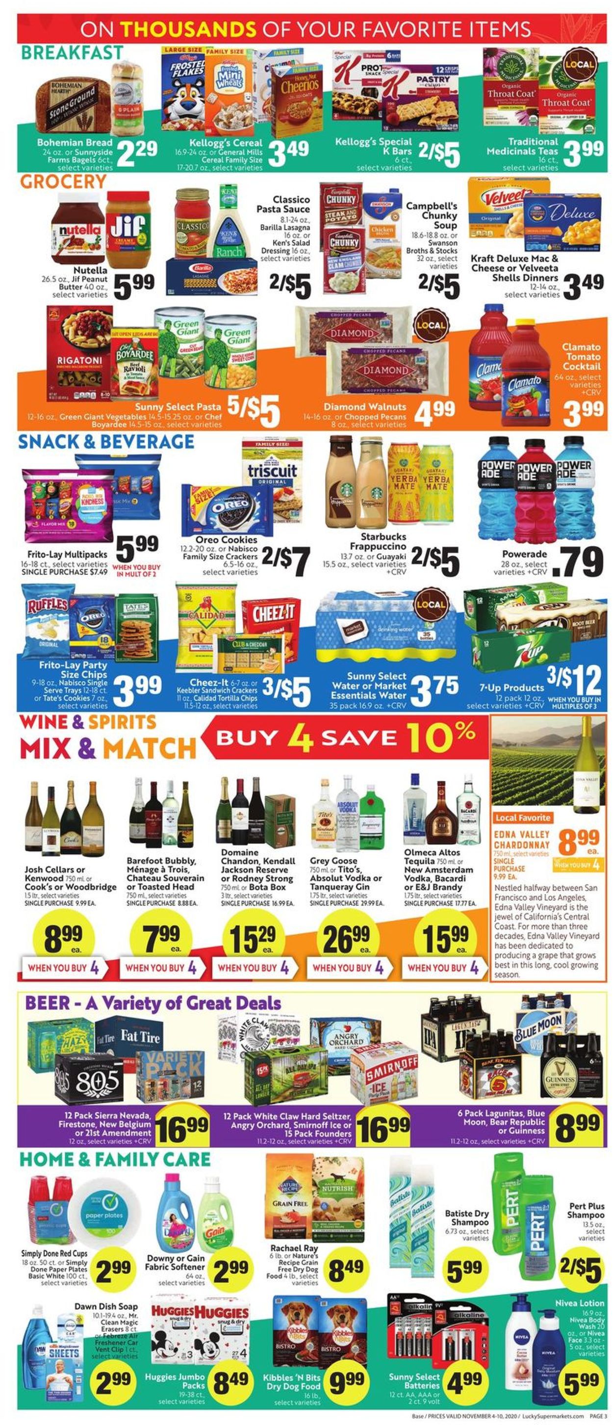 Lucky Supermarkets Ad from 11/04/2020