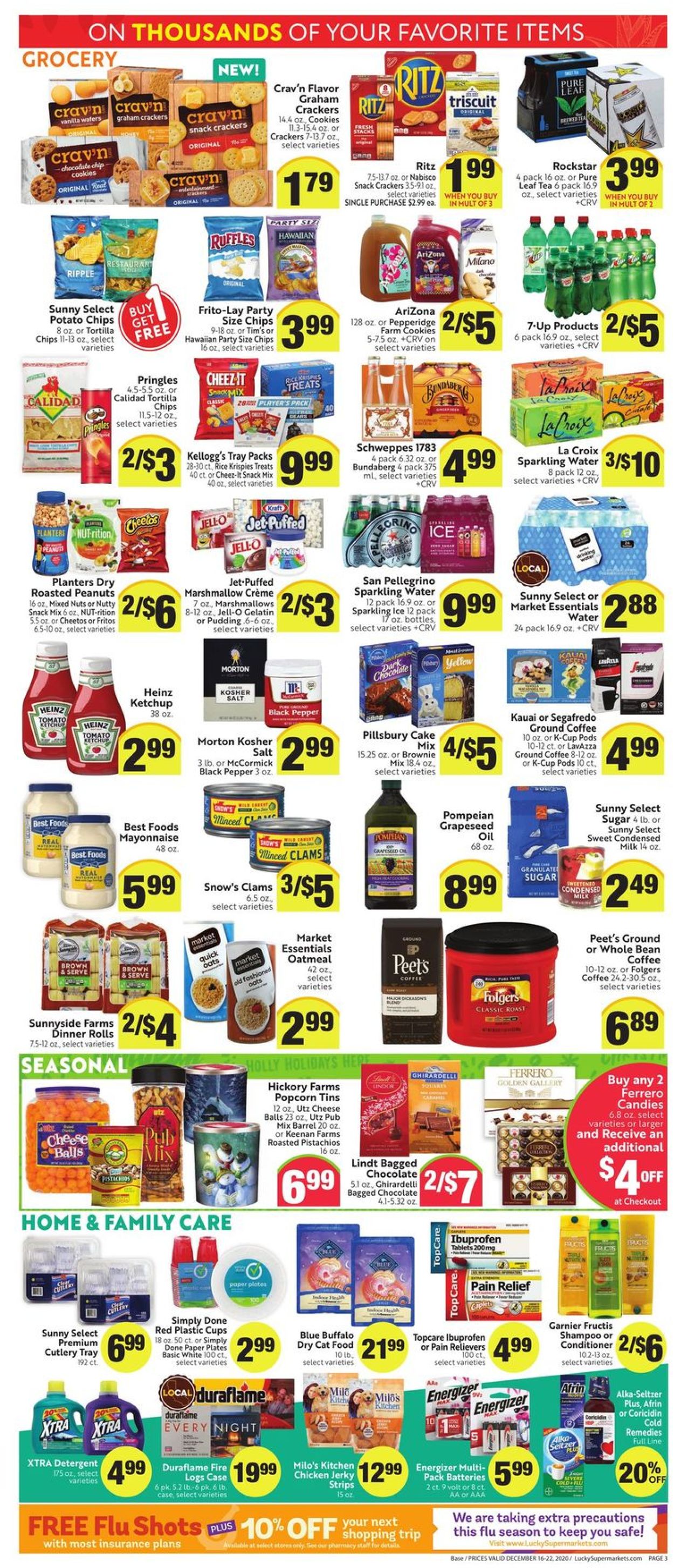 Lucky Supermarkets Ad from 12/16/2020