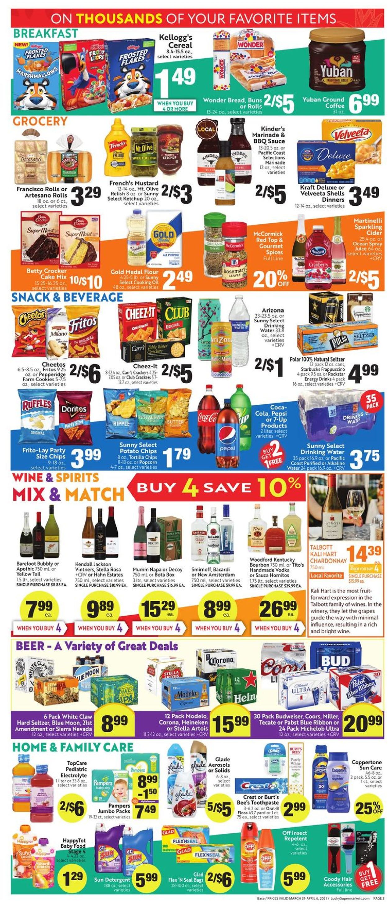 Lucky Supermarkets Ad from 03/31/2021