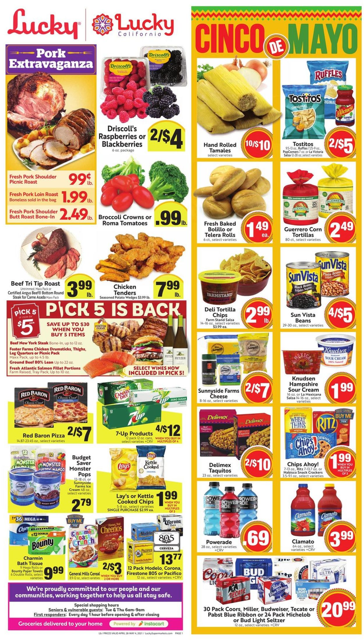 Lucky Supermarkets Ad from 04/28/2021