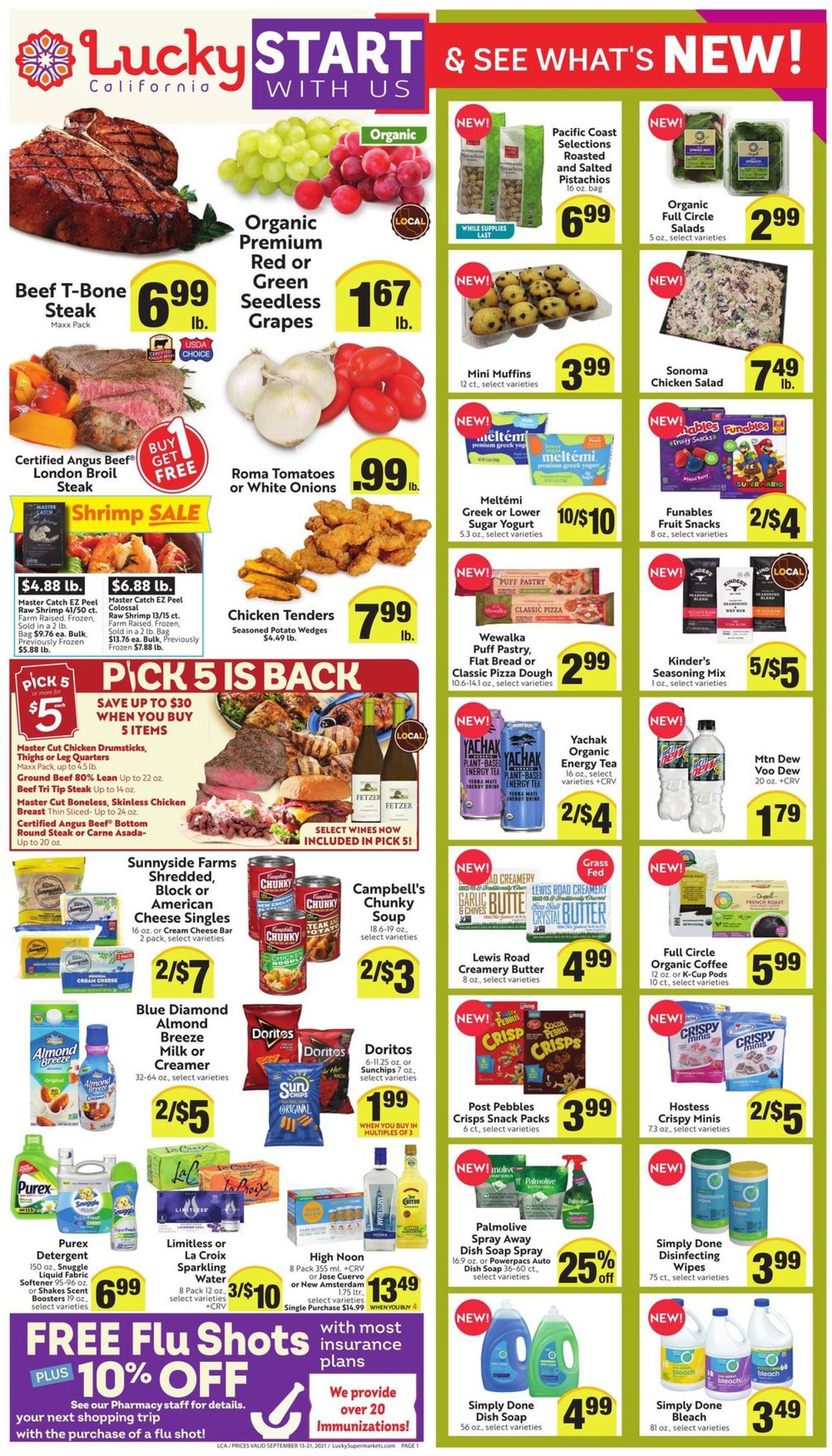 Lucky Supermarkets Ad from 09/15/2021