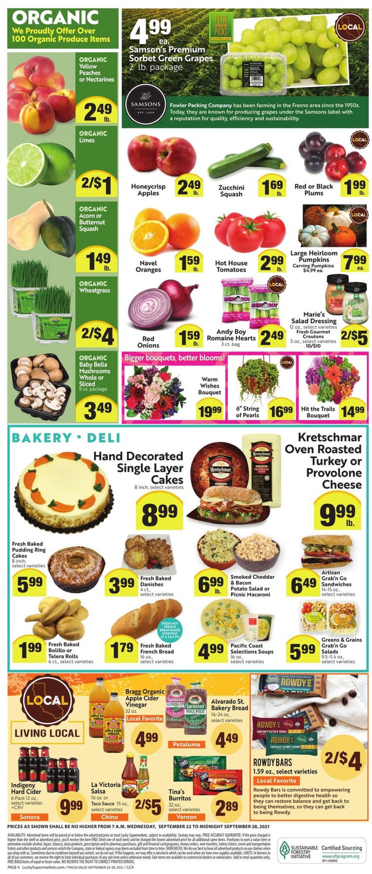 Lucky Supermarkets Ad from 09/22/2021