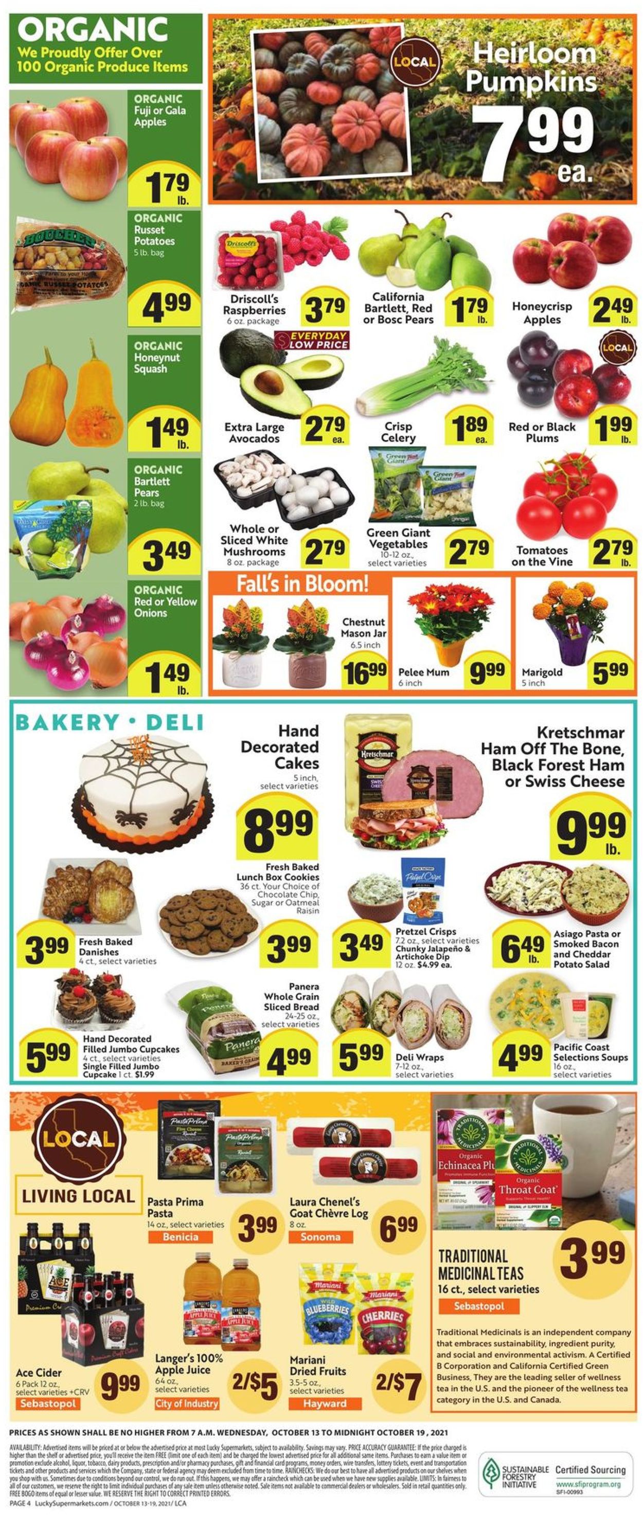 Lucky Supermarkets Ad from 10/13/2021