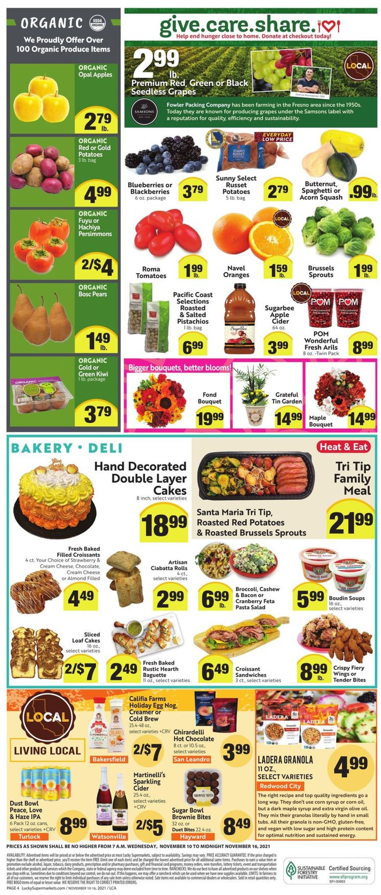 Lucky Supermarkets Ad from 11/10/2021