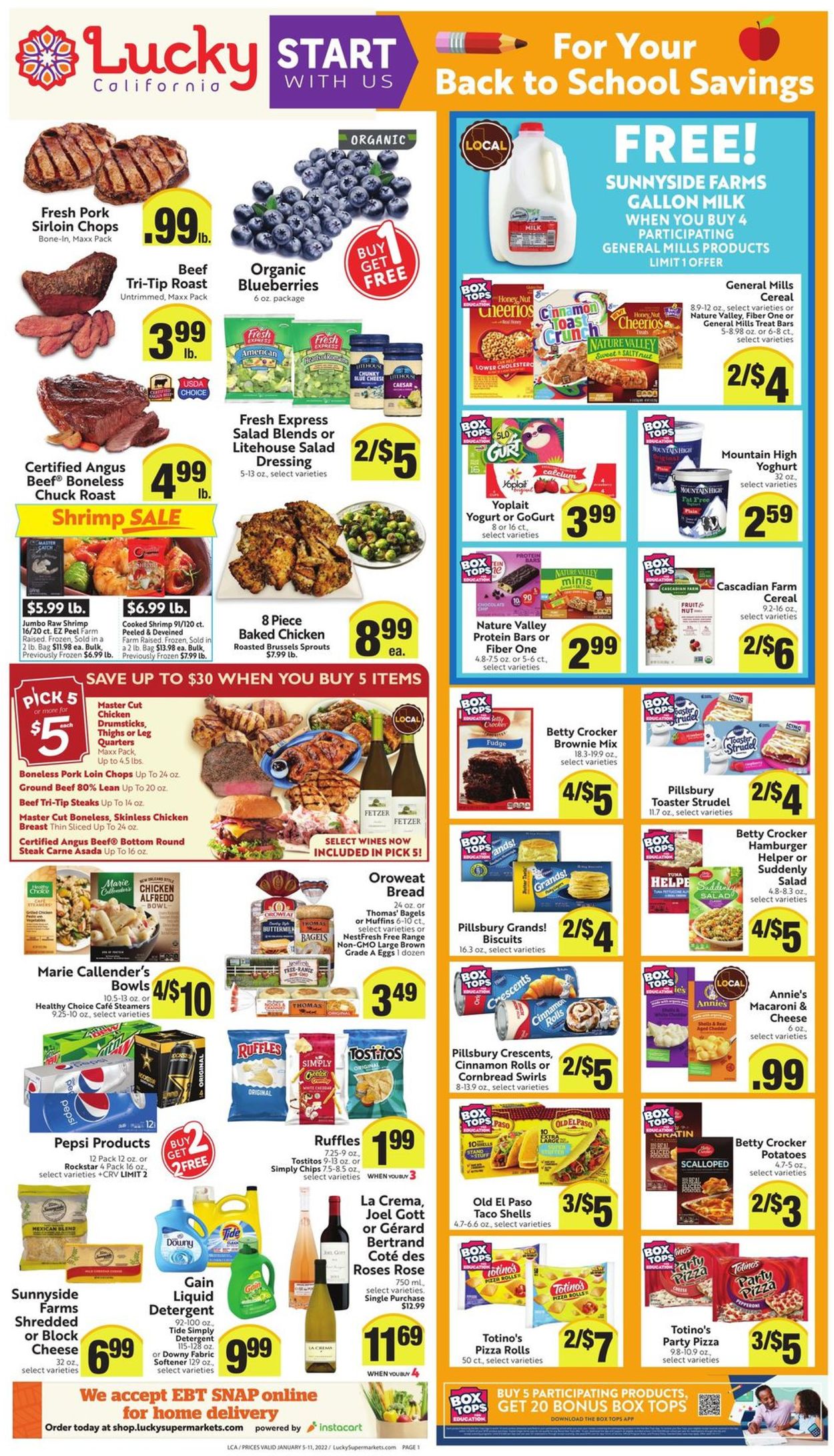 Lucky Supermarkets Ad from 01/05/2022