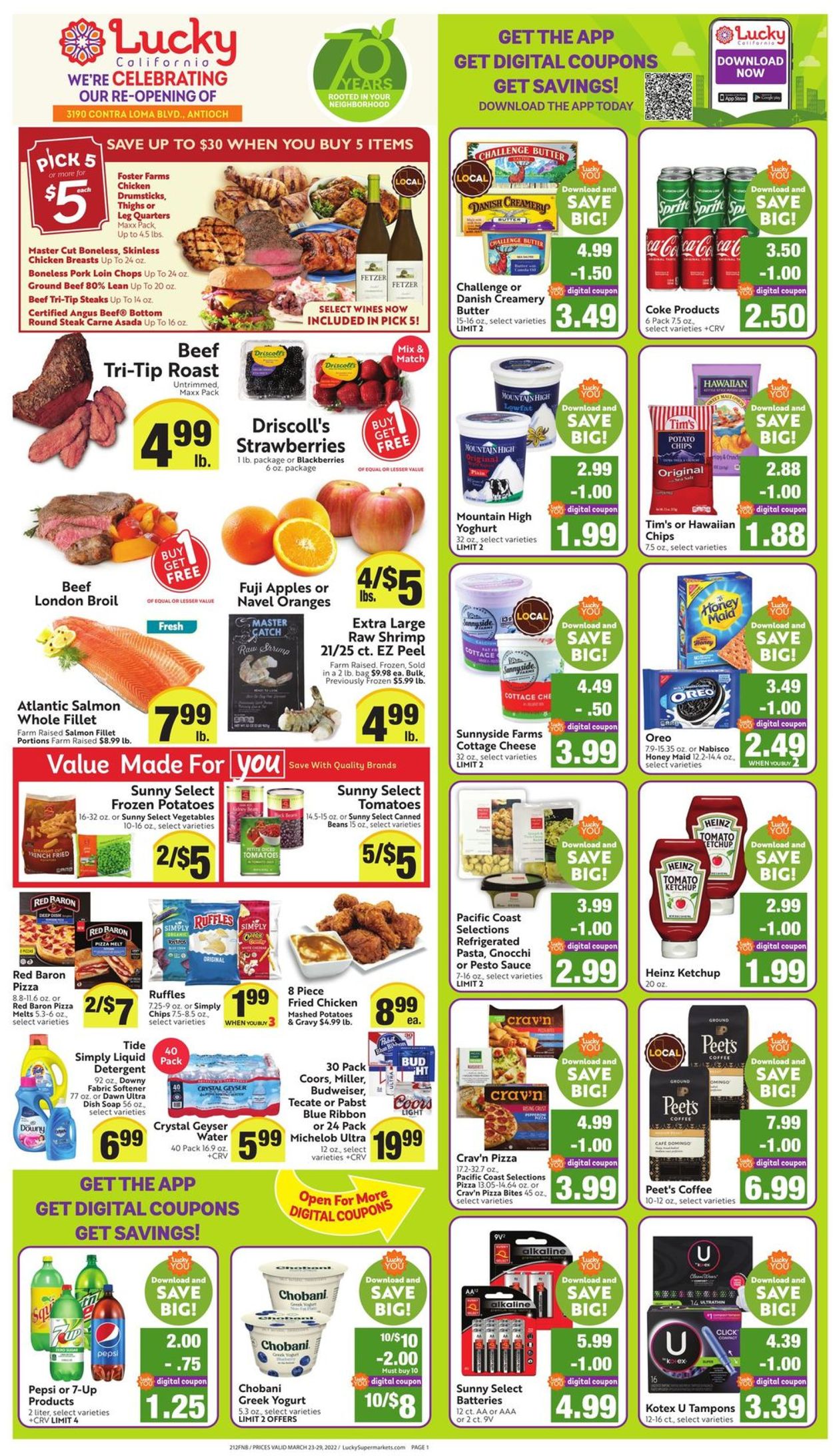 Lucky Supermarkets Ad from 03/23/2022