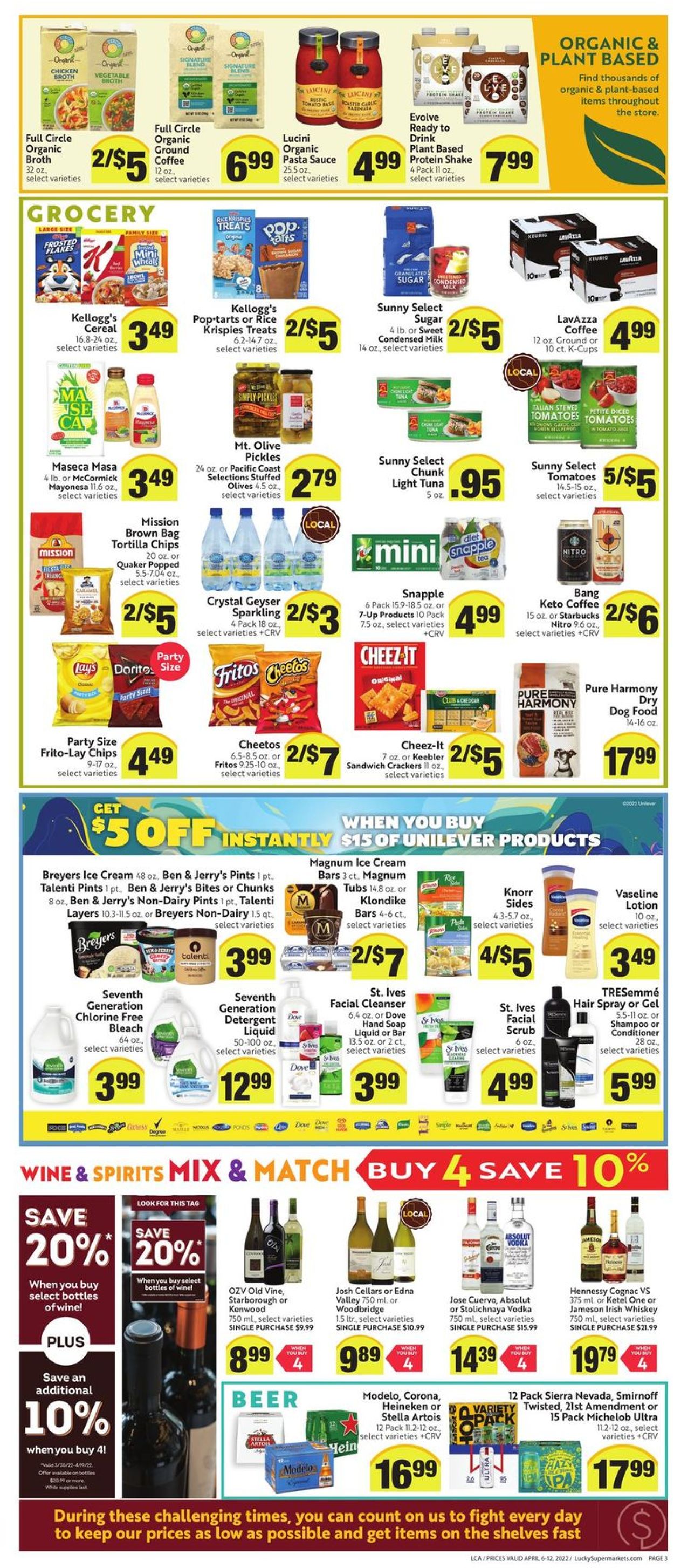 Lucky Supermarkets Ad from 04/06/2022